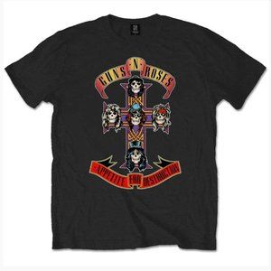 Guns n_ Roses Unisex T-Shirt, Appetite For Destruction Black Guns N Roses